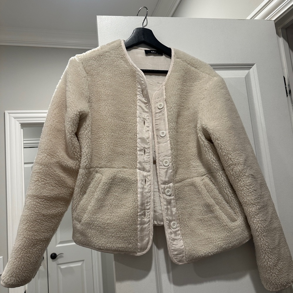 ABLE Sherpa Coat Cream Tan XS